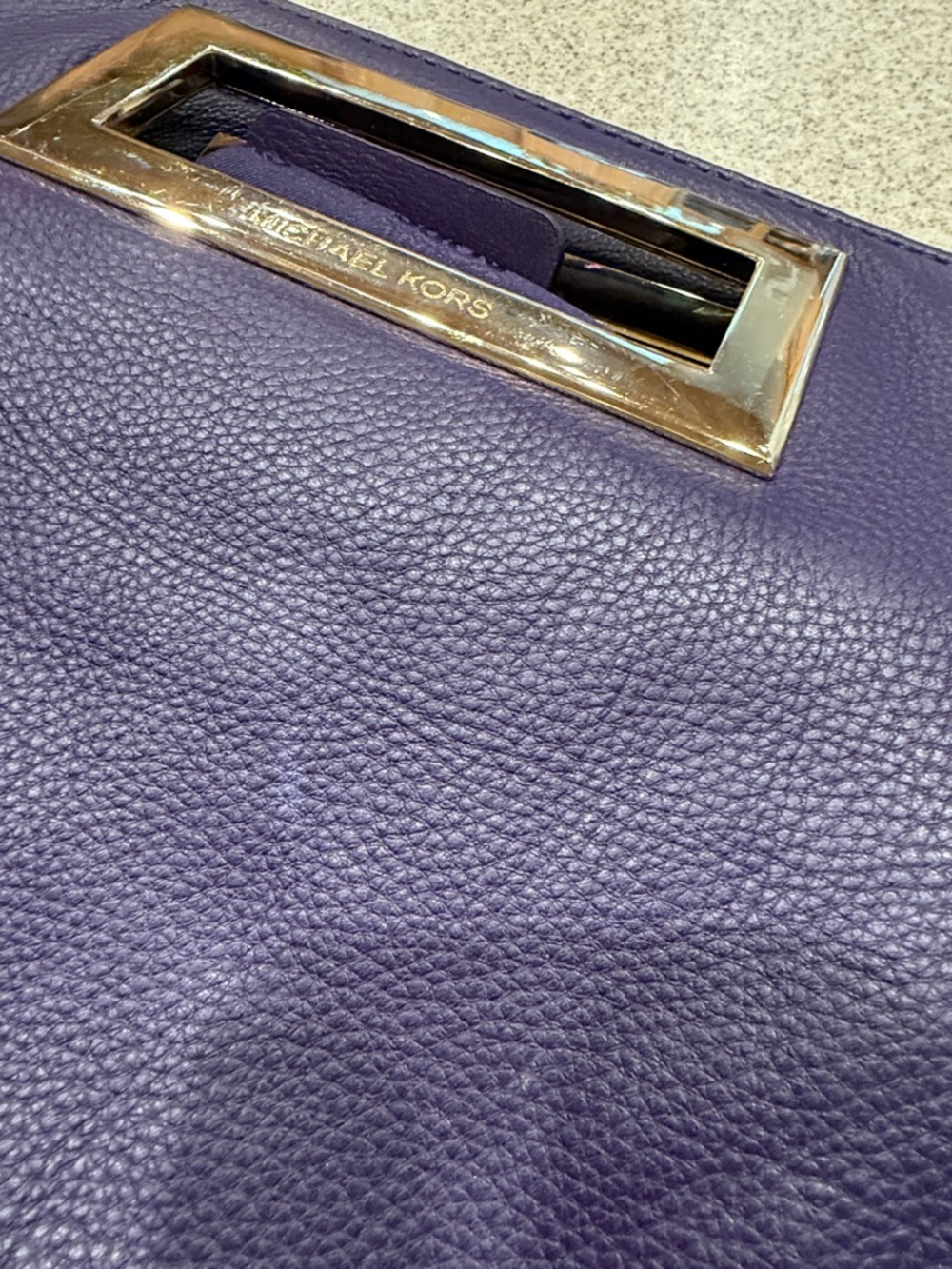 Michael Kors purple Berkeley Leather hand Clutch - Picture 6 of 15